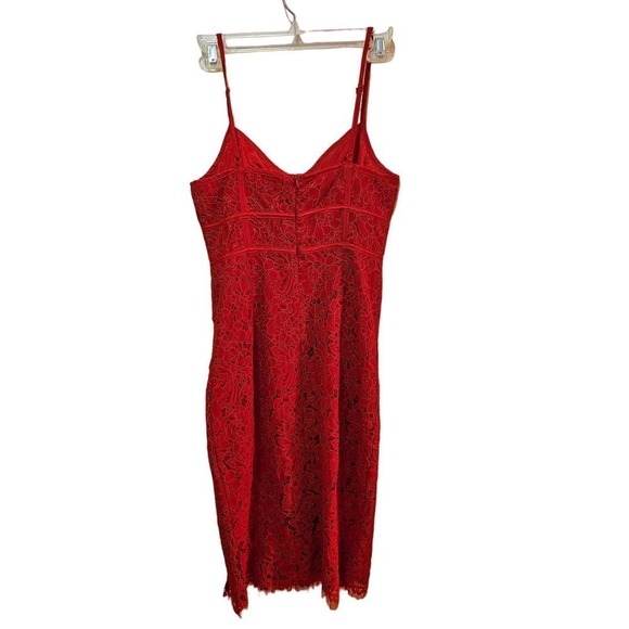 Lulus XS NWT Red Lace Spaghetti Straps contour dress. Sexy. Date Night. Party. - Picture 2 of 11